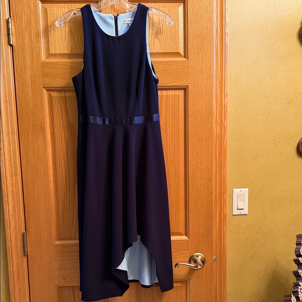 Calvin Klein Midnight Blue High-Low Dress
